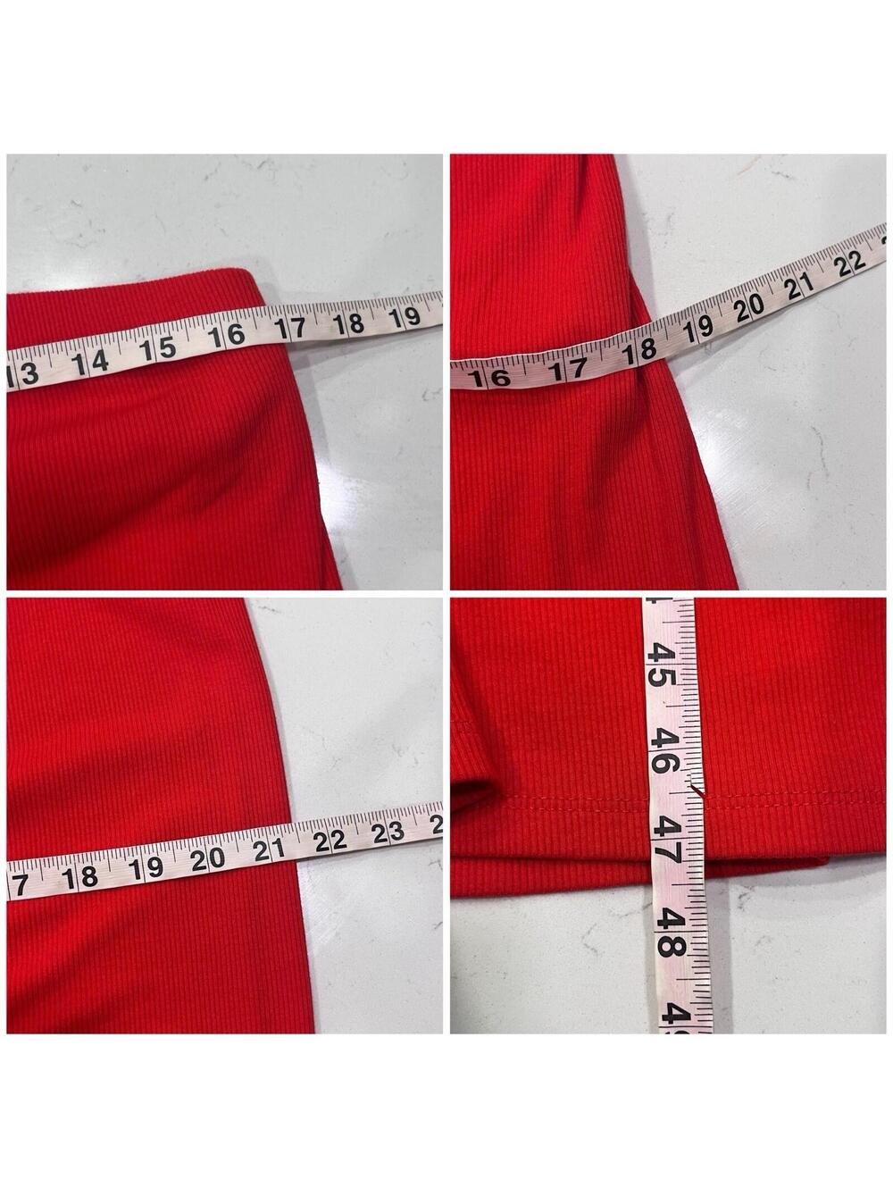 A New Day Red Strapless Ribbed Maxi Dress XXL Bodycon Tube Dress Stretch - Picture 6 of 9